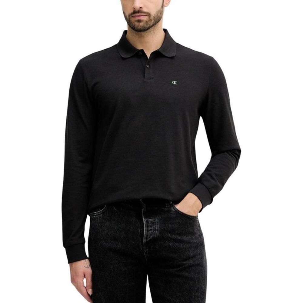 Calvin Klein Jeans Black Cotton Long Sleeve Men's T-Shirt